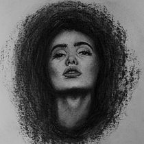 Mi Proyecto del curso: Retrato artístico al carboncillo: creando atmósferas. Ilustração tradicional, Artes plásticas, Desenho, Desenho de retrato, Desenho realista, e Desenho artístico projeto de matujara1 - 02.08.2021