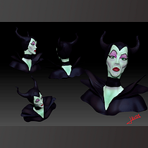 Personaje ZBrush: Maléfica Ein Projekt aus dem Bereich 3D, Design von Figuren, 3-D-Modellierung, Design von 3-D-Figuren und 3-D-Design von Javier Elizalde - 02.08.2021