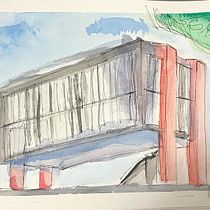 Projeto final: MASP, São Paulo . Sketching, Drawing, Watercolor Painting, Architectural Illustration, Sketchbook, Ink Illustration, and Traditional illustration project by melissalumi_ks - 08.02.2021