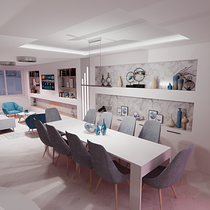 Modern Living Room. Un projet de Architecture d'intérieur, Design d'intérieur , et Décoration d'intérieur de Lina Villa Sánchez - 27.06.2021