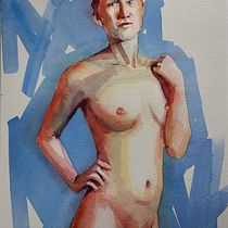Mein Kursprojekt: Menschliche Figur mit Aquarell. Un progetto di Illustrazione tradizionale, Belle arti, Pittura, Pittura ad acquerello, Disegno realistico e Disegno anatomico di g_dressel - 03.08.2021