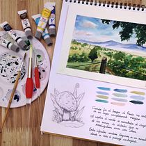 My project in Watercolor Travel Journal course. Traditional illustration, Watercolor Painting, Architectural Illustration, and Sketchbook project by raqueqd - 08.04.2021