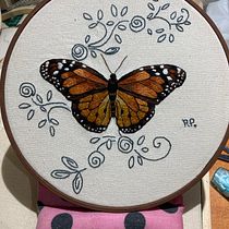 Mi Proyecto del curso: Técnicas de bordado realista. Traditional illustration, and Embroider project by parraguezroxana - 08.04.2021