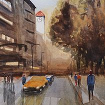 My project in Urban Landscapes in Watercolor course. Un projet de Beaux Arts , et Aquarelle de sunstream - 01.08.2021