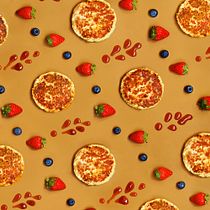 My project "Syrniki - Russian cheese dessert" in Gastronomic Creativity and Pattern Composition course. Photograph, Art Direction, Pattern Design, Mobile Photograph, Product Photograph, Food Photograph, Instagram Photograph, and Photographic Composition project by Evdokia Dergileva - 08.04.2021