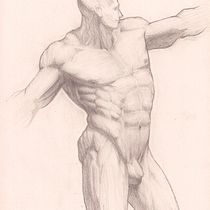 My project in Dynamic Figure Drawing course. Un projet de Beaux Arts, Esquisse , Dessin au cra, on, Dessin, Dessin réaliste, Dessin anatomique , et Dessin artistique de John Le - 05.08.2021
