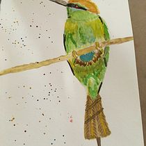 My project in Artistic Watercolor Techniques for Illustrating Birds course. Traditional illustration, Watercolor Painting, Realistic Drawing, and Naturalistic Illustration project by tkchewey - 08.04.2021