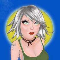 My project in Female Character Portraits in Procreate course. Projekt z dziedziny Trad, c, jna ilustracja, Ilustracja c, frowa, R, sunek c i frow użytkownika machteld_vanraalte - 06.08.2021