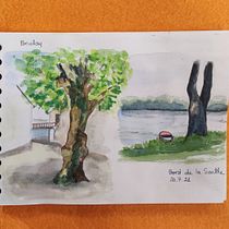 Mon projet du cours : Carnet de voyage à l’aquarelle. Traditional illustration, Watercolor Painting, Architectural Illustration, and Fine Arts project by naudin_daniele - 08.06.2021