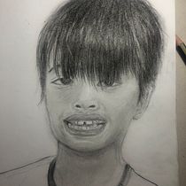 My grandson, Tomy. Traditional illustration, Fine Arts, Sketching, Pencil Drawing, Drawing, Portrait Drawing, Realistic Drawing, Artistic Drawing, and Figure Drawing project by powerlifter24 - 08.07.2021