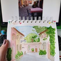 Mi Proyecto del curso: Cuaderno de viaje en acuarela. Traditional illustration, Watercolor Painting, Architectural Illustration, and Sketchbook project by gwenhuiwar - 08.07.2021