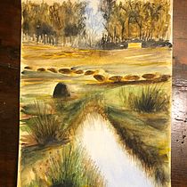 Mon projet du cours : Paysages naturels à l’aquarelle. Projekt z dziedziny  Sztuki piękne,  Malarstwo i Malowanie akwarelą użytkownika martinewong - 07.08.2021