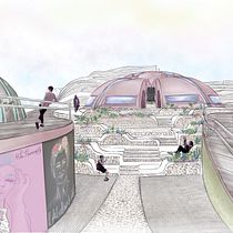 CENTRO PARA EL DESARROLLO DE LA EQUIDAD DE GENERO: Representación gráfica de proyectos arquitectónicos. Architecture, Graphic Design, Interior Architecture, Interior Design, L, scape Architecture, Collage, Digital Architecture, and Architectural Illustration project by Stephani Ruiz Olivera - 06.08.2021