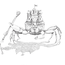 Queen of Ocypode Ein Projekt aus dem Bereich Traditionelle Illustration, Bleistiftzeichnung, Zeichnung, Realistische Zeichnung, Artistische Zeichnung und Illustration mit Tinte von Jennie Harborth - 08.08.2021