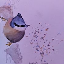 Meu projeto do curso: Técnicas expressivas de aquarela para ilustração de pássaros. Traditional illustration, Watercolor Painting, Realistic Drawing, and Naturalistic Illustration project by amaral_beto_07 - 08.08.2021