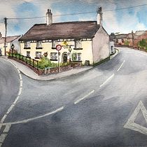 The Golden Ball Pub, Longton - Architectural Sketching with Watercolor and Ink course project. Sketching, Drawing, Watercolor Painting, Architectural Illustration, Sketchbook & Ink Illustration project by Janice Cumberlidge - 08.06.2021