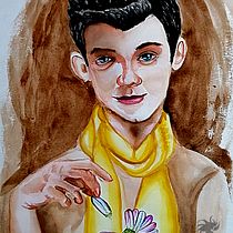 Mi Proyecto del curso: Retratos en acuarela: captura la personalidad de tu modelo. Fine Arts, Painting, Watercolor Painting, and Portrait Drawing project by Agustin Mendoza - 08.08.2021