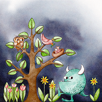 My projects in Illustration Techniques and Styles with Procreate course. Projekt z dziedziny Trad, c, jna ilustracja, Ilustracja c, frowa, R, sunek c i frow użytkownika Eric Leyland - 08.08.2021