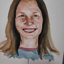 Retrato de una capitana. Fine Arts, Painting, Watercolor Painting, and Portrait Drawing project by marlopez2159 - 08.09.2021