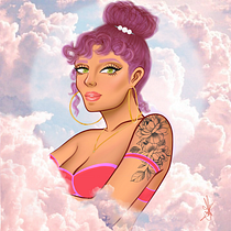 Mi Proyecto del curso: Retrato de personajes femeninos con Procreate. Projekt z dziedziny Trad, c, jna ilustracja, Ilustracja c, frowa, R, sunek c i frow użytkownika Fiorella García - 09.08.2021