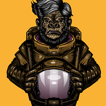 Monkey Explorer - Vector Illustration. Ilustração tradicional, Ilustração vetorial e Ilustração digital projeto de Mark J. Batoon - 10.08.2021