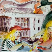 Mein Kursprojekt: Aquarellsketching: Drück deine Ideen aus . Traditional illustration, Sketching, Creativit, Drawing, Watercolor Painting, and Sketchbook project by Bernd Lehrack - 08.19.2021