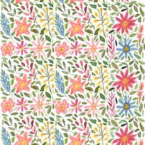 Meu projeto do curso: Padrões florais vibrantes com aquarela. Traditional illustration, Pattern Design, Watercolor Painting, and Botanical Illustration project by Gustavo Teixeira de Miranda - 08.10.2021