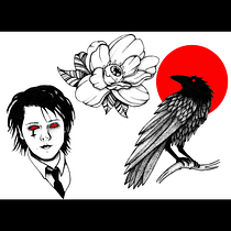 My project in Blackwork Tattoo Design course. Un projet de Illustration traditionnelle, Illustration numérique , et Conception de tatouage de kittyameliaharvey - 10.08.2021