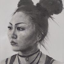 My project in Realistic Portrait with Graphite Pencil course. Traditional illustration, Fine Arts, Sketching, Pencil Drawing, Drawing, Portrait Drawing, Realistic Drawing, Artistic Drawing, and Figure Drawing project by Lily Shmain - 08.09.2021