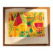  "A Walk Through Nature And Imagination" Notebook Ein Projekt aus dem Bereich Design, Traditionelle Illustration, Bildende Künste, Malerei, Kreativität, Kreativität mit Kindern und Sketchbook von Anna - 11.08.2021