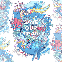 Save Our Seas. Traditional illustration, Vector Illustration, and Digital Illustration project by sianhulse - 08.08.2021