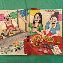 More Tacos Please. Traditional illustration, Sketching, Creativit, Drawing, Sketchbook, Gouache Painting, and Watercolor Painting project by Melissa Jamin Beyer - 08.06.2021