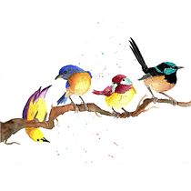 My project in Artistic Watercolor Techniques for Illustrating Birds course. Traditional illustration, Watercolor Painting, Realistic Drawing, and Naturalistic Illustration project by phisaner - 08.11.2021