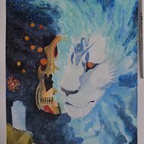 Mi Proyecto del curso: Ilustración con pintura y técnica mixta. Een project van  Beeldende kunst, Schilderij,  Acr, lschilderij y  Olieverfschilderij van Ernesto Alvarado Garcia - 07.08.2021