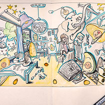 My project in The Art of Sketching: Transform Your Doodles into Art course. Traditional illustration, Pencil Drawing, Drawing, and Sketchbook project by larysa_tomazenko - 08.09.2021
