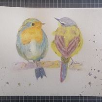 My project in Artistic Watercolor Techniques for Illustrating Birds course. Traditional illustration, Watercolor Painting, Realistic Drawing, and Naturalistic Illustration project by Tamara - 08.12.2021