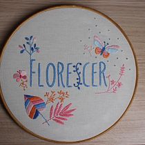 Meu projeto do curso: Técnicas básicas para bordado de letras. Embroider project by Daniele Porto Almeida - 08.12.2021