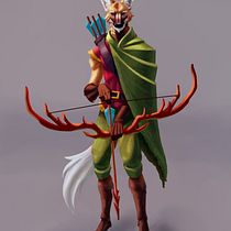 Lobo Guará Arqueiro. Ilustração tradicional, Design de personagens, Ilustração digital, e Pintura digital projeto de Gustavo de Souza Palermo - 12.08.2021
