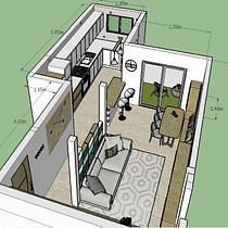 Meu projeto do curso: Design de interiores do início ao fim. Un projet de Architecture d'intérieur, Design d'intérieur , et Décoration d'intérieur de Ana Catarina de Jesus Gomes - 12.08.2021