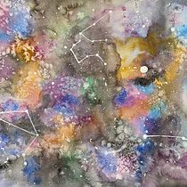 'The Synastry of Us'. Un progetto di Illustrazione tradizionale, Belle arti, Pittura e Pittura ad acquerello di lisa_marie_mcnaughton - 12.08.2021