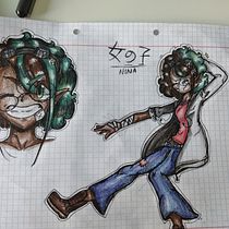 Meu projeto do curso: Criação de personagens de mangá. Traditional illustration, Character Design, Comic, and Manga project by Lunna Gabriel Duarte - 08.13.2021