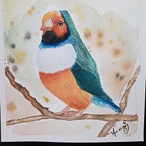 Mi Proyecto del curso: Acuarela artística para ilustración de aves. Traditional illustration, Watercolor Painting, Realistic Drawing, and Naturalistic Illustration project by yury torres - 08.13.2021