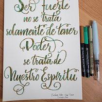 Mi Proyecto del curso: Caligrafía itálica con brush pen Ein Projekt aus dem Bereich Kalligrafie von Natali Silva Soto - 13.08.2021
