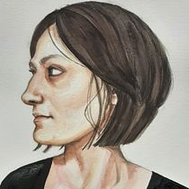 My project in Watercolor Portrait from a Photo course. Traditional illustration, Watercolor Painting, and Portrait Drawing project by Monica Spadaccino - 07.31.2021