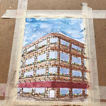 Mi Proyecto del curso: Dibujo arquitectónico con acuarela y tinta. Sketching, Drawing, Watercolor Painting, Architectural Illustration, Ink Illustration, and Architecture project by dani_pibo - 08.10.2021