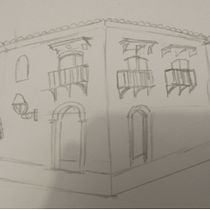 Mi Proyecto del curso: Dibujo arquitectónico con acuarela y tinta. Sketching, Drawing, Watercolor Painting, Architectural Illustration, Sketchbook & Ink Illustration project by maisagold - 08.14.2021