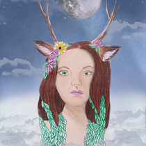 Mother Nature; My project in Digital Fantasy Portraits with Photoshop course. Ilustração tradicional, Desenho, Ilustração digital, Desenho de retrato, Desenho digital, e Pintura digital projeto de Whitney - 14.08.2021