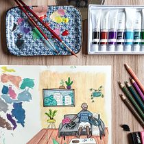 My project in Exploratory Sketchbook: Find Your Drawing Style course. Traditional illustration, Sketching, Creativit, Drawing, Sketchbook, Gouache Painting, and Watercolor Painting project by Gerardo Robinson - 08.14.2021