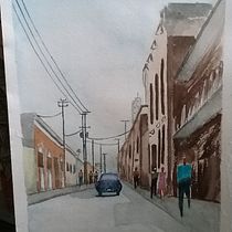 Mi Proyecto del curso: Paisajes urbanos en acuarela. Un projet de Beaux Arts, Aquarelle et Illustration architecturale de Tamara Cusnier - 15.08.2021