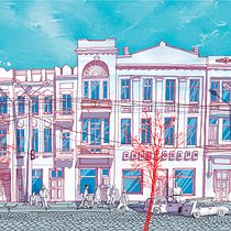 Lost buldings. Odesa. Ukraine.. Un proyecto de Ilustración tradicional, Arquitectura, Dibujo, Ilustración digital e Ilustración arquitectónica de Georgiy Telpis - 30.12.2019